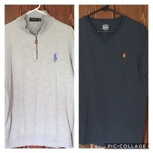 2pc POLO Ralph Lauren Men’s Pullover Sz  M EUC
